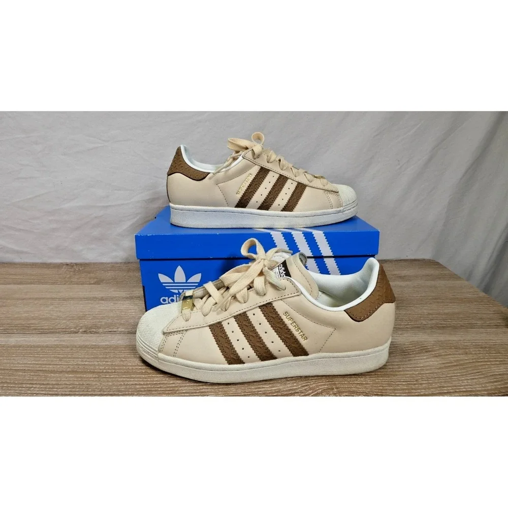 adidas Superstar Sand Strata Brown Desert IF1580 - Preowned - Picture 1 of 8